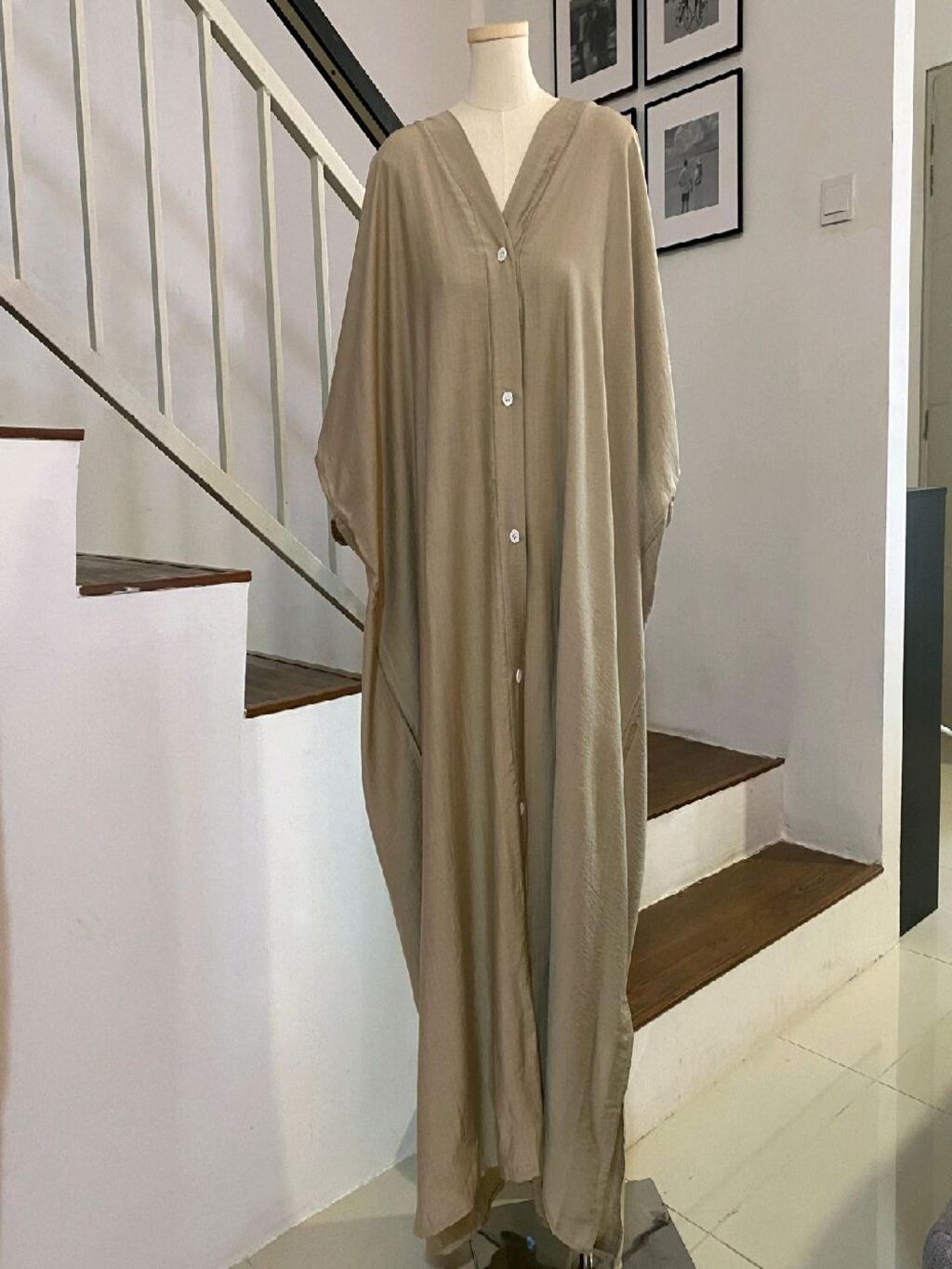 Kaftan Summer V-Neck Premium Linen Fabric