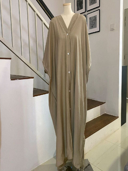 Kaftan Summer V-Neck Premium Linen Fabric