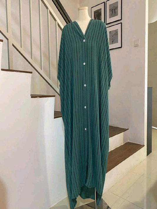 Printed Button Kaftan – Plus Size