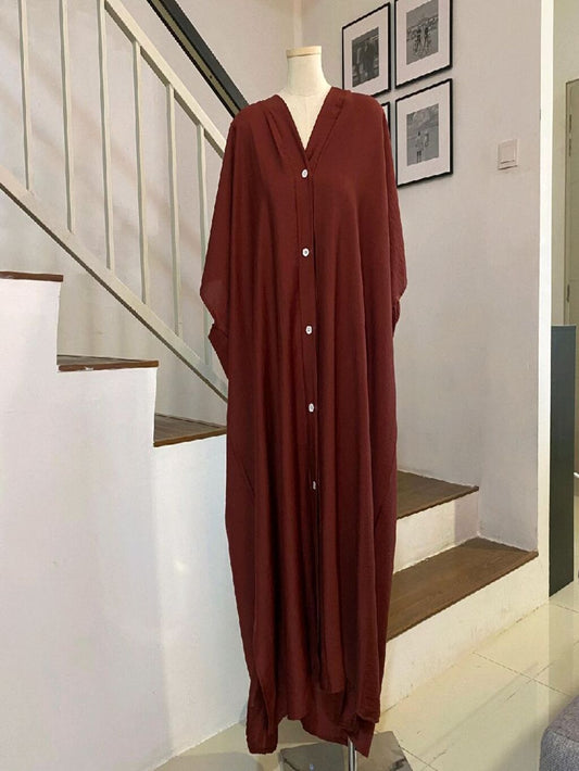Kaftan Summer V-Neck Premium Linen Fabric