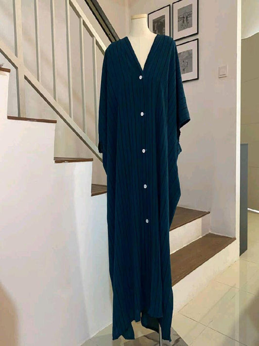 Printed Button Kaftan – Plus Size