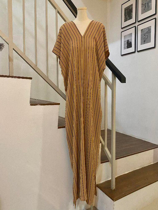 Kaftan printed V shape Material Ironless