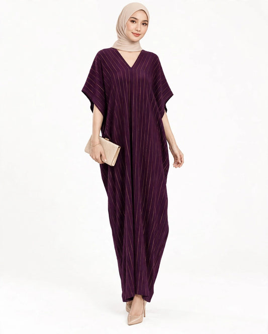 Kaftan printed V shape Material Ironless